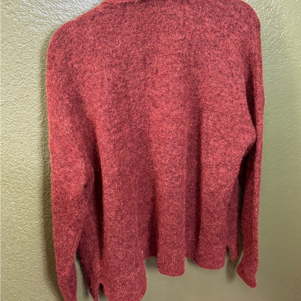 Madewell Rust Red Button-Up Mohair Blend Cardigan - Picture 2 of 4